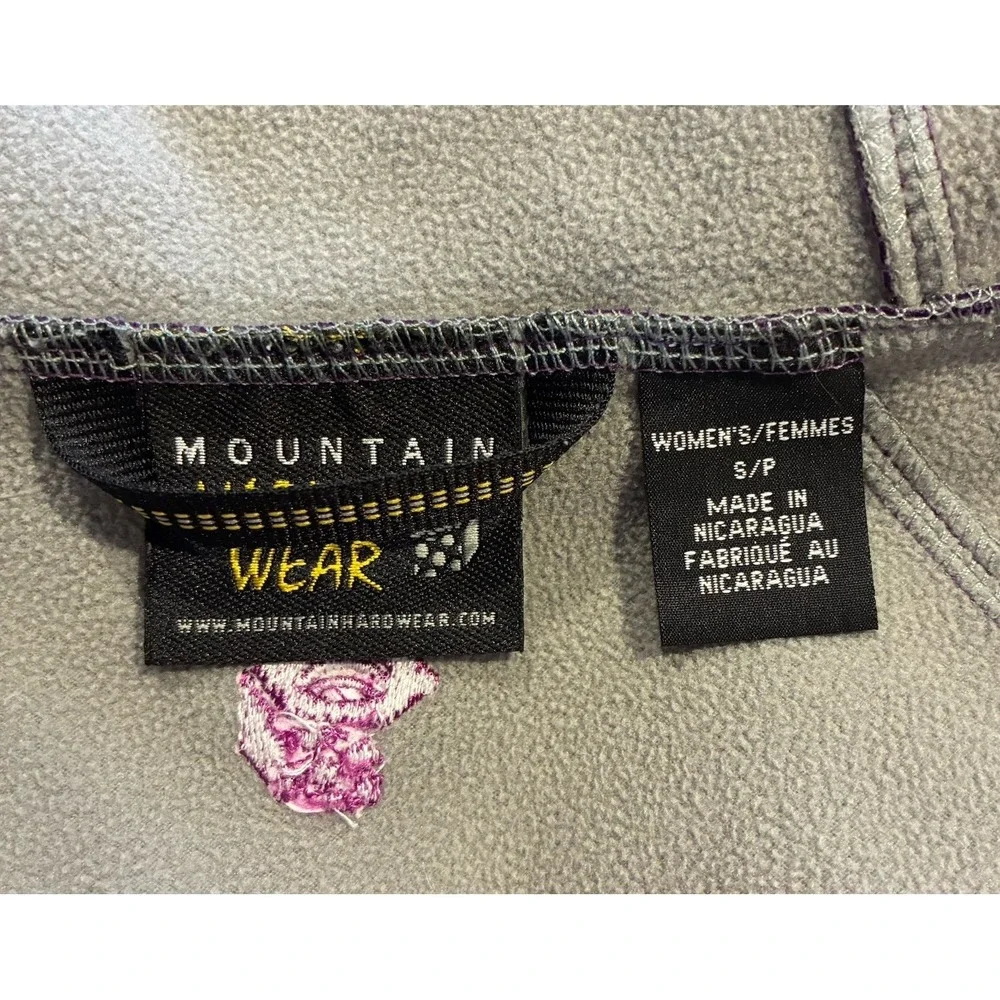 Mountain Hardwear Women's Size Small Purple Fleece Jacket‎ Full Zip Pockets